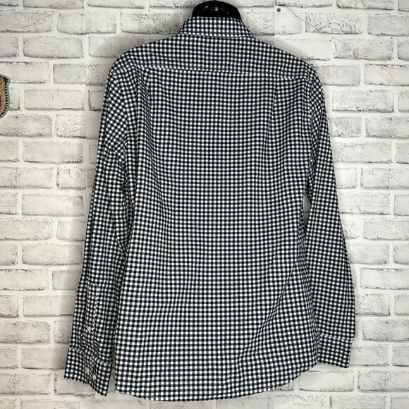 Goodfellow & Co Gingham Blue & White Checkered Plaid Button Down Size Large - Picture 3 of 4